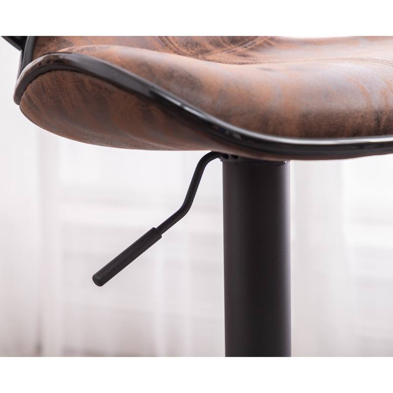 Carbon Loft Medway Weathered Airlift Adjustable Swivel Barstool (Set of 2)
