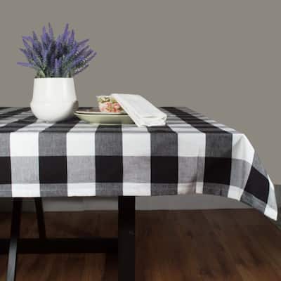 The Gray Barn Park View Large Farmhouse Check Cotton Tablecloth
