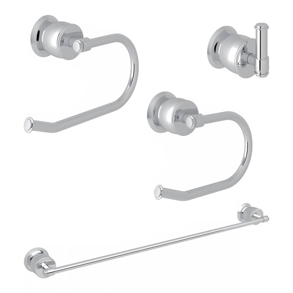 ROHL KA-MBN-4-APC Michael Berman Zephyr 4-Piece Bathroom Accessory Kit, Polished Chrome