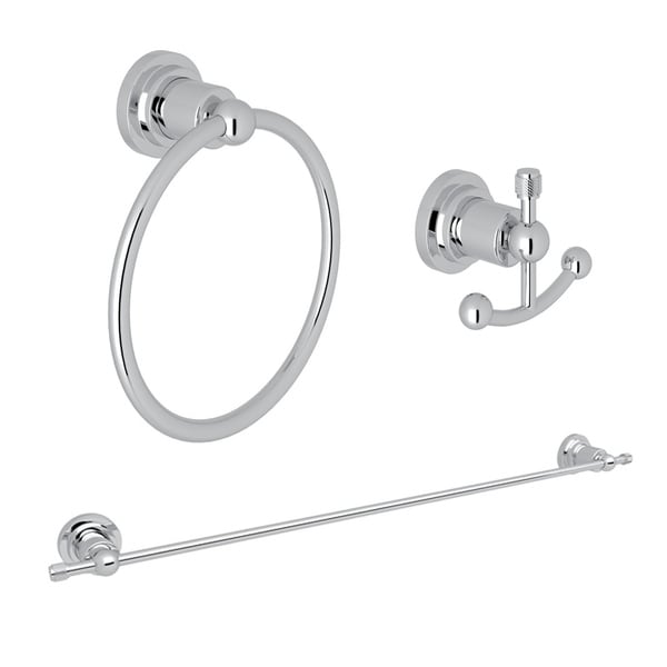 ROHL KA-CAM-3-APC Campo 3-Piece Bathroom Accessory Kit, Polished Chrome