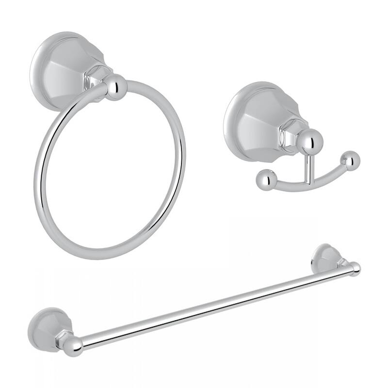 Palladian 3-Piece Bathroom Accessory Kit, Polished Chrome