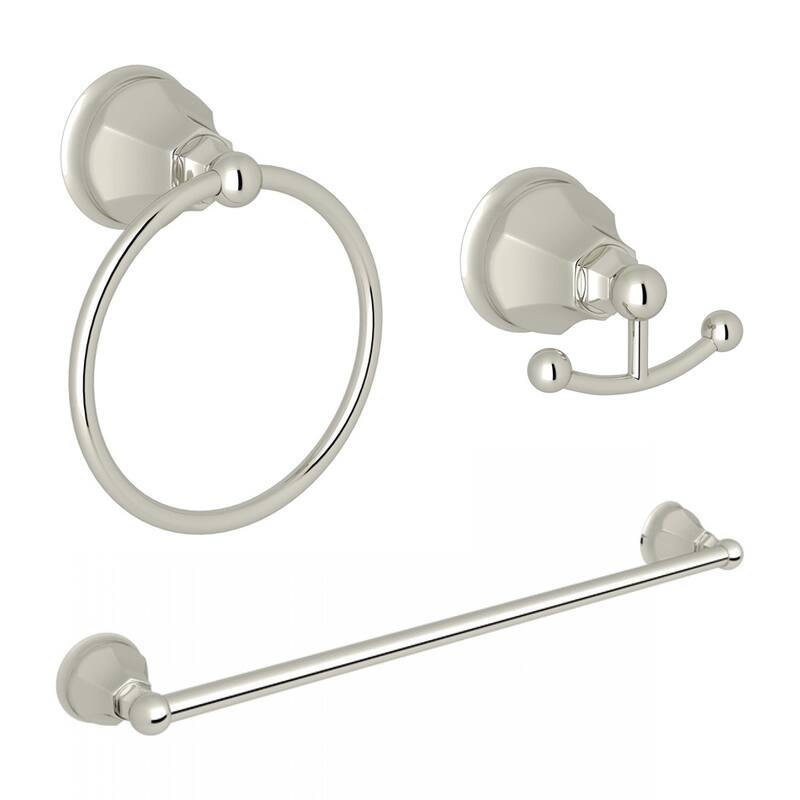 Palladian 3-Piece Bathroom Accessory Kit, Polished Chrome