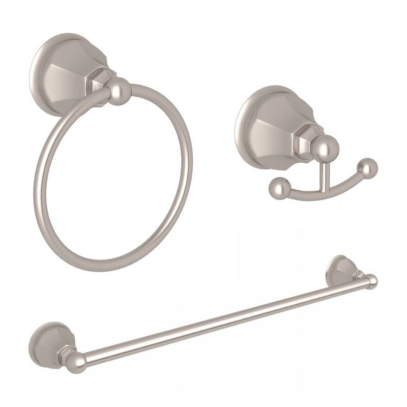 Palladian 3-Piece Bathroom Accessory Kit, Polished Chrome