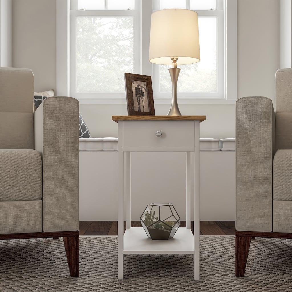 Side Table with Drawer by Lavish Home