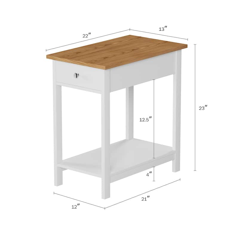 Side Table with Drawer by Lavish Home