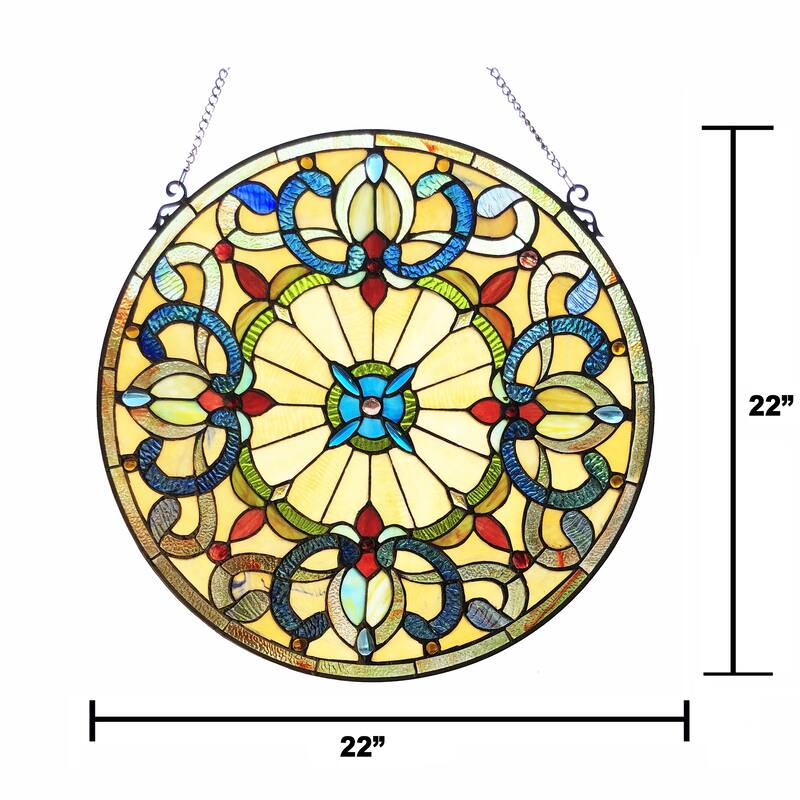 Gracewood Hollow Dilloway Circular Glass Window Panel/Suncatcher