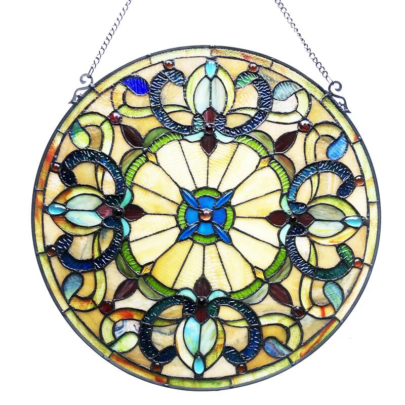Gracewood Hollow Dilloway Circular Glass Window Panel/Suncatcher