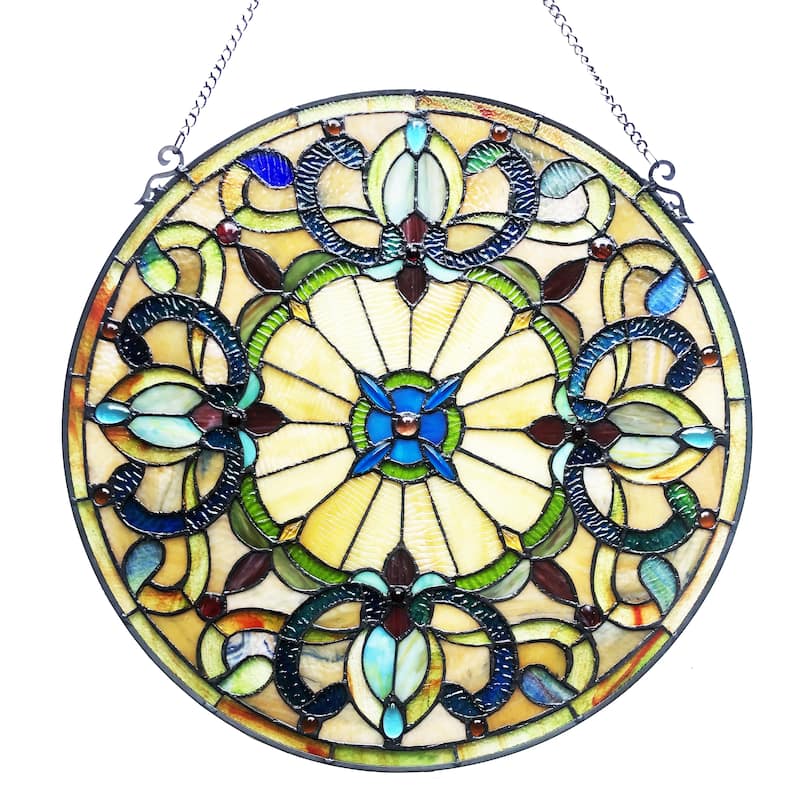 Gracewood Hollow Dilloway Circular Glass Window Panel/Suncatcher - On ...