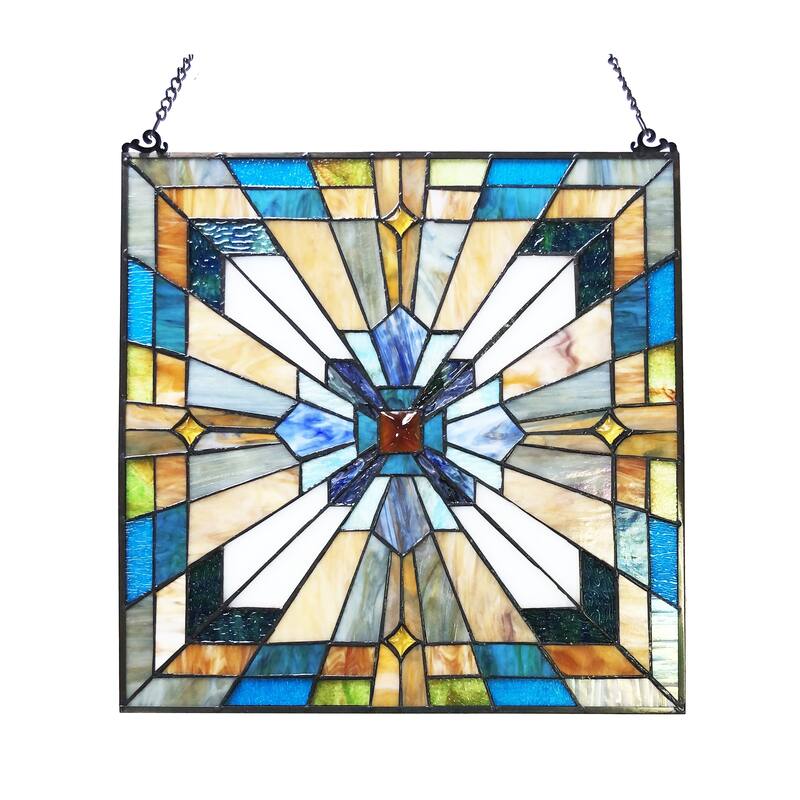 Gracewood Hollow Cao Mission-style Glass Window Panel/Suncatcher