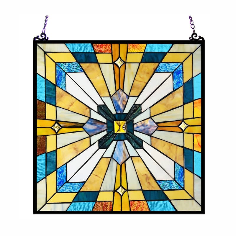 Gracewood Hollow Cao Mission-style Glass Window Panel/Suncatcher