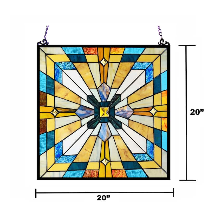 Gracewood Hollow Cao Mission-style Glass Window Panel/Suncatcher