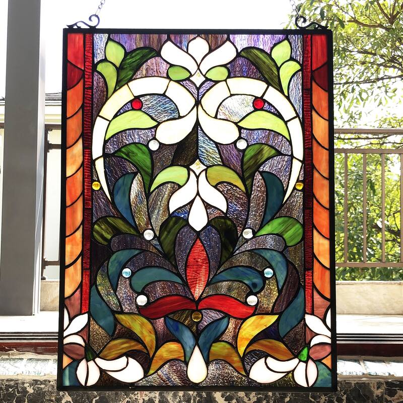 Gracewood Hollow Divakaruni Rectangular Glass Window Panel/Suncatcher