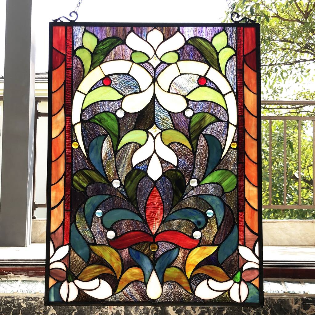 Gracewood Hollow Divakaruni Rectangular Glass Window Panel/Suncatcher