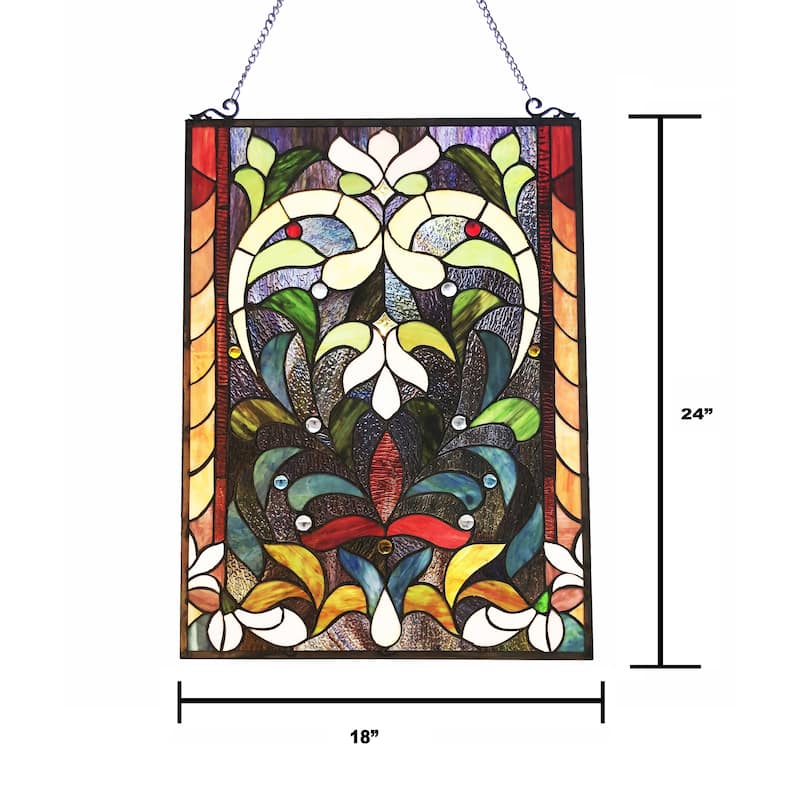 Gracewood Hollow Divakaruni Rectangular Glass Window Panel/Suncatcher