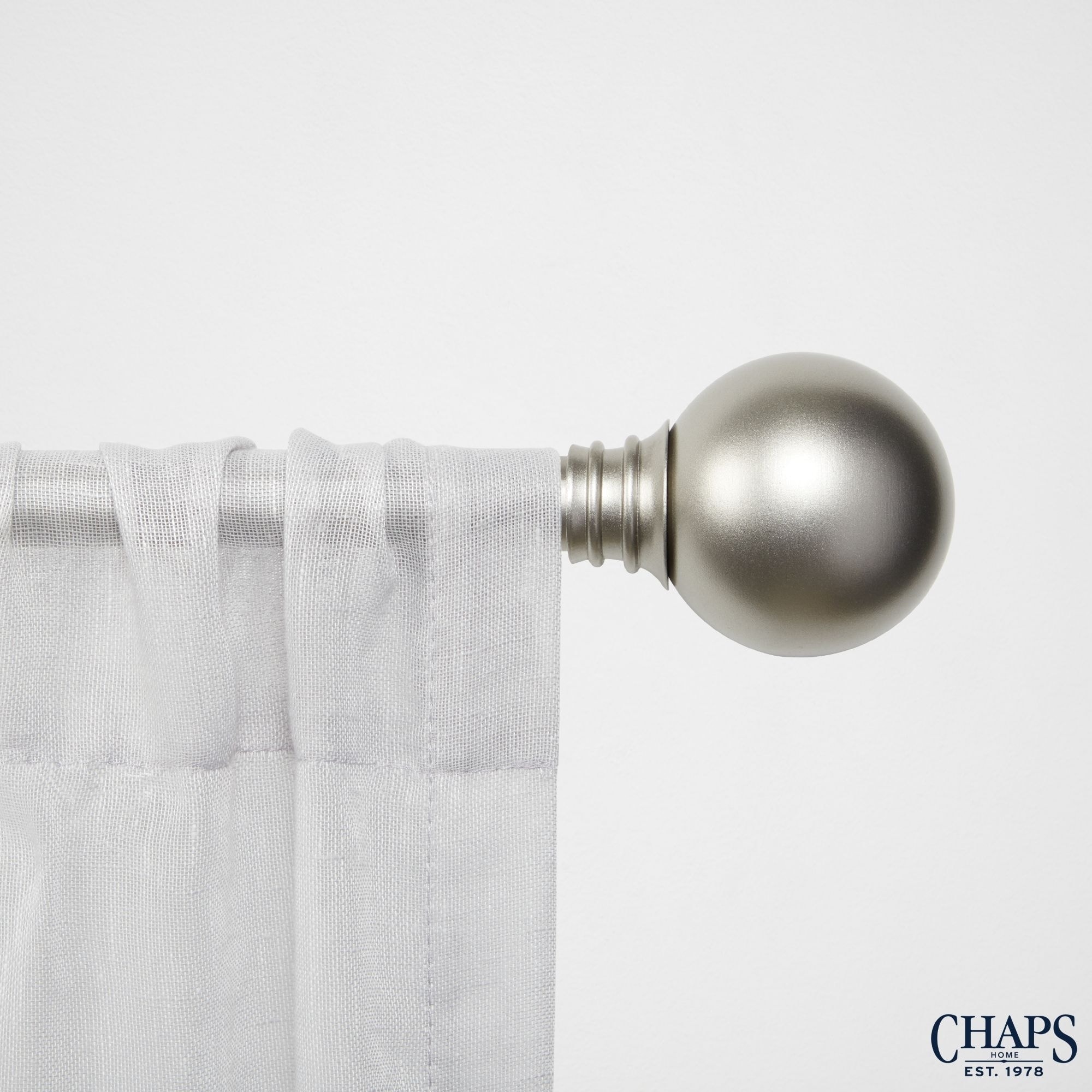 36-72 Chaps Rings 1 Window Curtain Rod and Finial Set Gold
