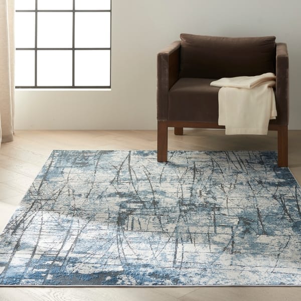 slide 2 of 24, Calvin Klein Vapor Area Rug 5'3" x 7'3" - Grey/Blue