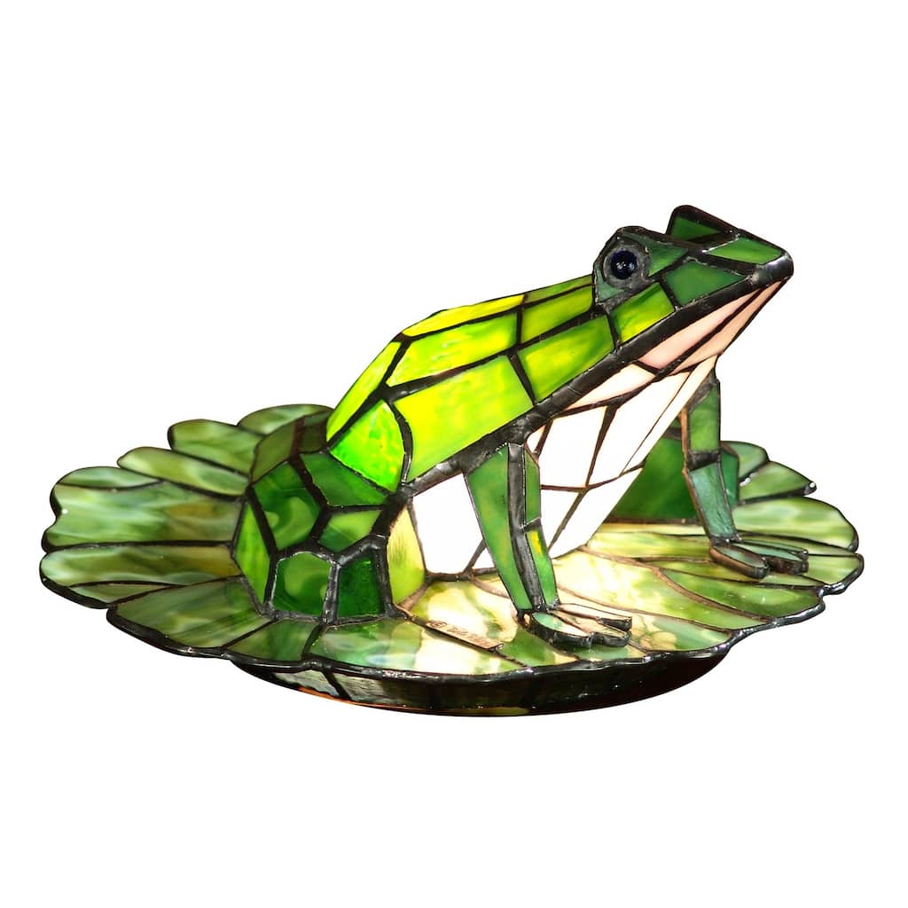 Frog Lily Pad Tiffany Accent Table Lamp