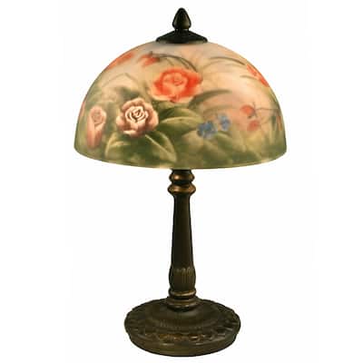 Rose Dome Hand Painted Table Lamp