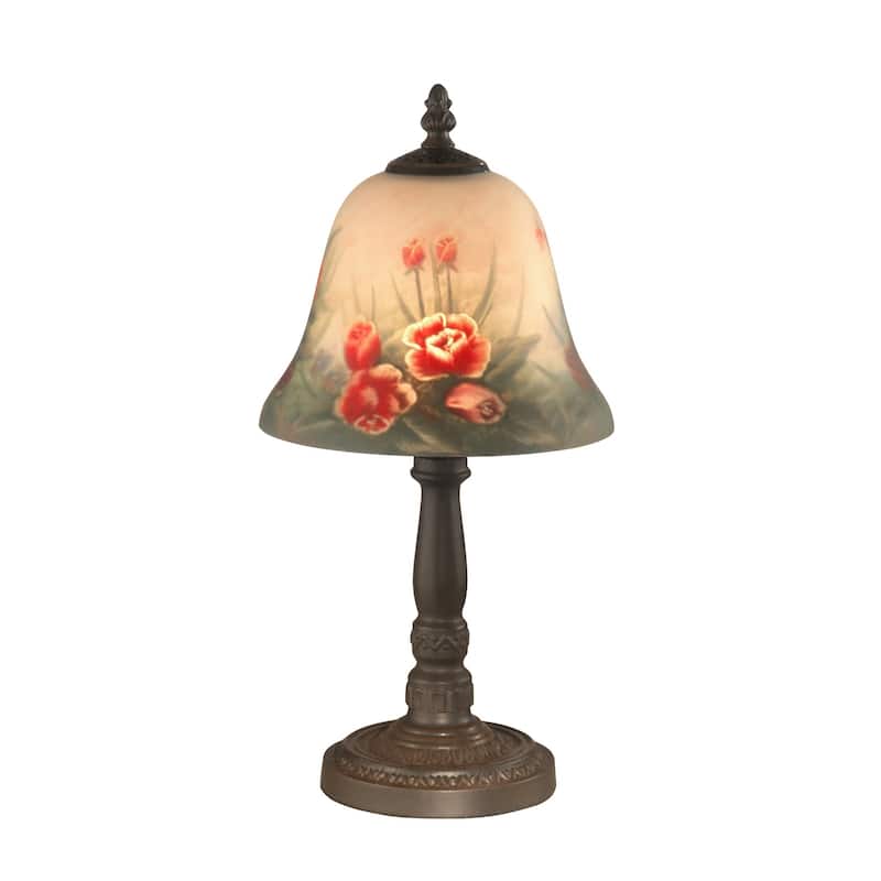 Rose Bell Hand Painted Accent Table Lamp
