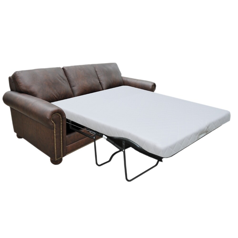 Shop Atherton Top-grain Leather Sleeper Sofa - Overstock - 30616767 - Shop Atherton Top-grain Leather Sleeper Sofa - Overstock - 30616767