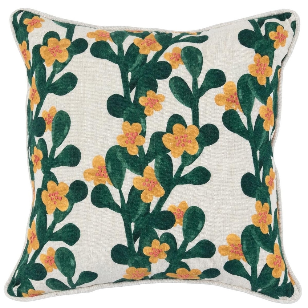 Ella 100% Linen 18 inch Throw Pillow 18 inch Creek Throw Pillow Shell (Hot