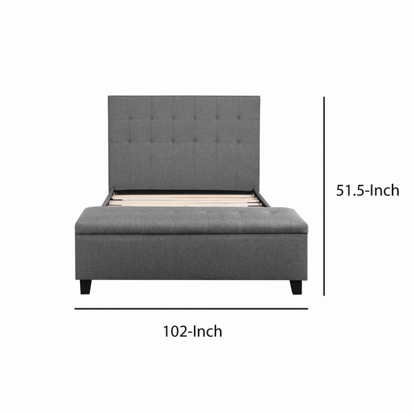 Bed with deals attached bench