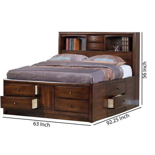 Southampton 9 Pc Walnut Dark Wood Queen Bedroom Set