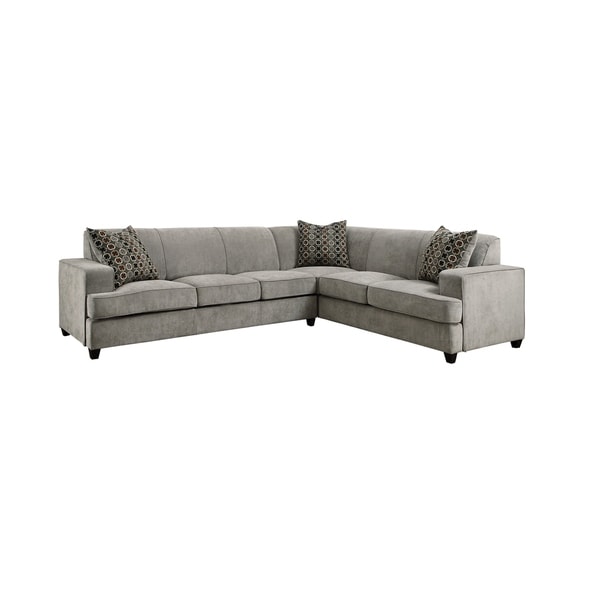 Fabric Upholstered Queen Sleeper Sectional Wooden Sofa Gray 48e8b2ad Ad34 486f A89a F9f9e03cf5a1 600 