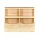 preview thumbnail 5 of 8, MUSEHOMEINC Wood Toy Storage with 4 Cabinet, Open Toy Storage Shelf, Multi-Bin Organizer Cabinet, Bookcase for Children Bedroom