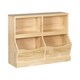 preview thumbnail 4 of 8, MUSEHOMEINC Wood Toy Storage with 4 Cabinet, Open Toy Storage Shelf, Multi-Bin Organizer Cabinet, Bookcase for Children Bedroom