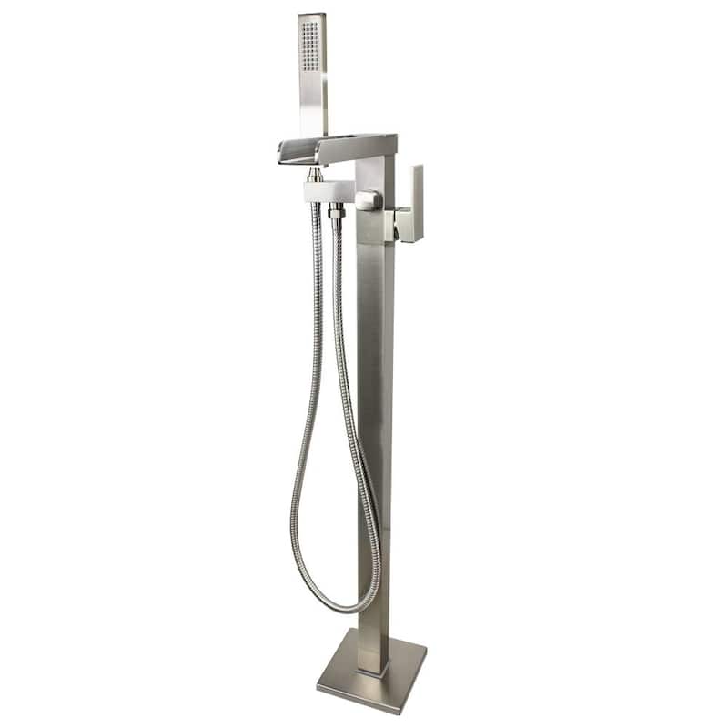 Transolid Roslyn Floor Mounted Tub Filler with Hand Shower - 5.9" x 8.65" x 35.23"