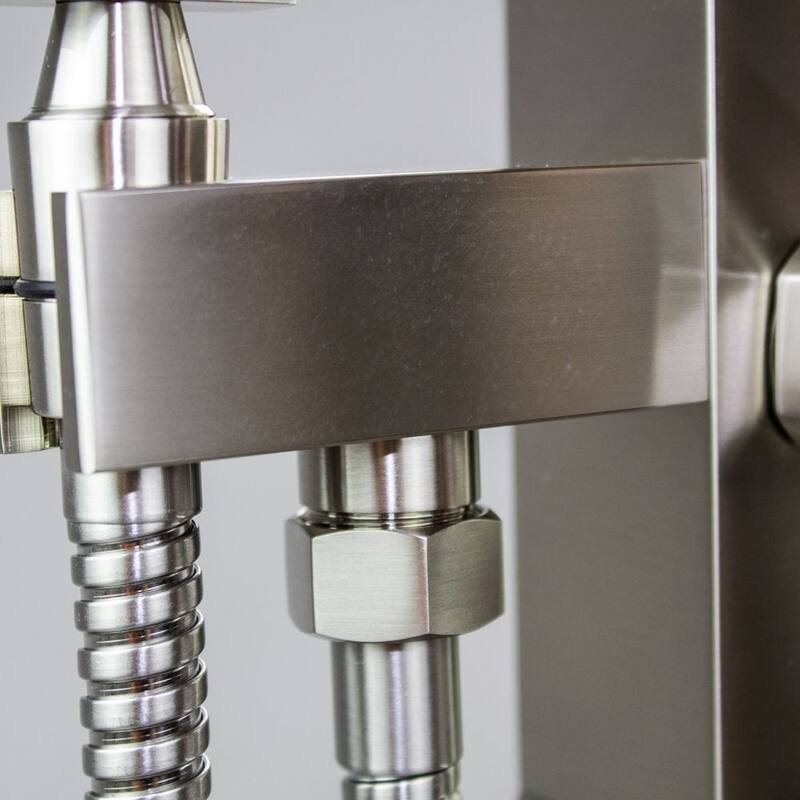Transolid Roslyn Floor Mounted Tub Filler with Hand Shower - 5.9" x 8.65" x 35.23"