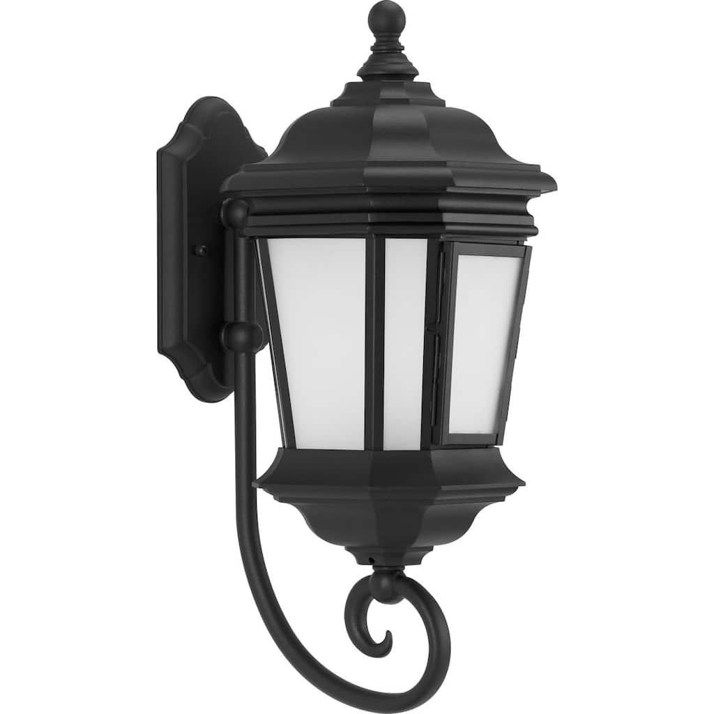 Crawford Collection Black One-Light Medium Wall Lantern - 23.62" x 14.37" x 12.2"