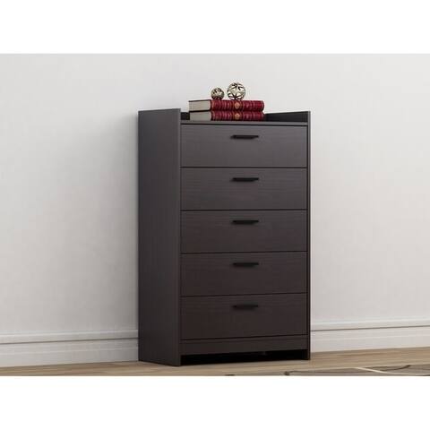 Carbon Loft Parkes 5-drawer Wooden Chest