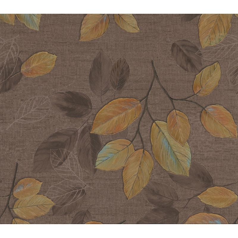 Botanical Aldis Leaf Toss Wallpaper 21 in x 33 ft = About 57.8 square feet