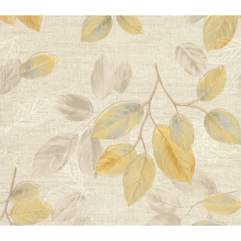 Botanical Aldis Leaf Toss Wallpaper 21 in x 33 ft = About 57.8 square feet