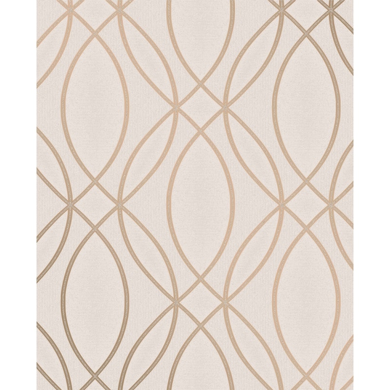 Geometric Emerald Geometric Lattice Wallpaper 20.5 in x 33 ft = About 56.4 square feet - Rose Gold