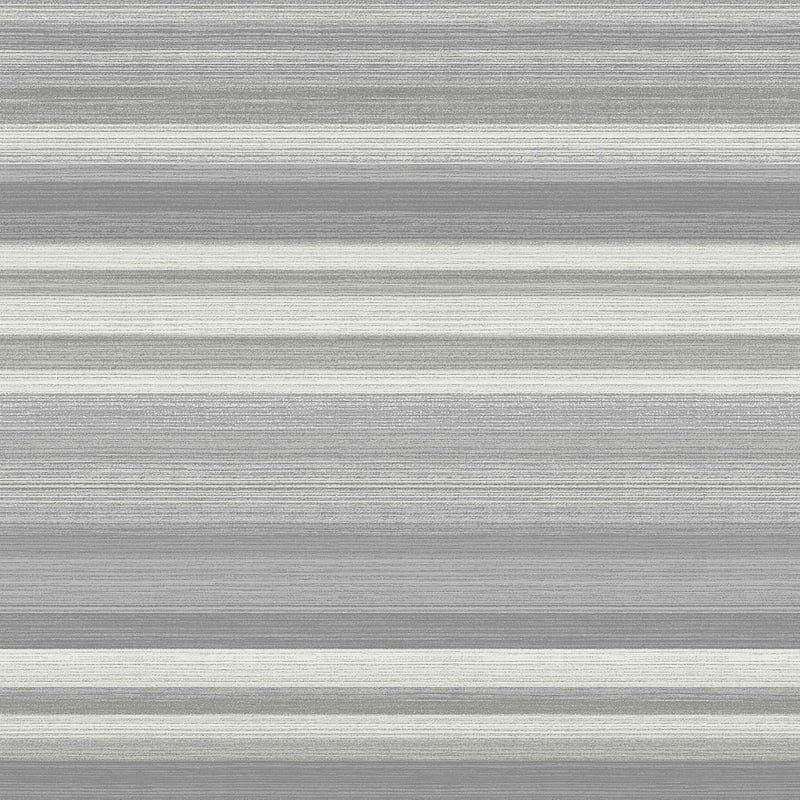 Stripes Hussein Stripe Wallpaper 20.5 in x 33 ft = About 56.4 square feet - Grey