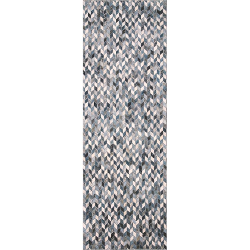 Alexander Home Davide Printed Geometric Faux Cowhide Area Rug