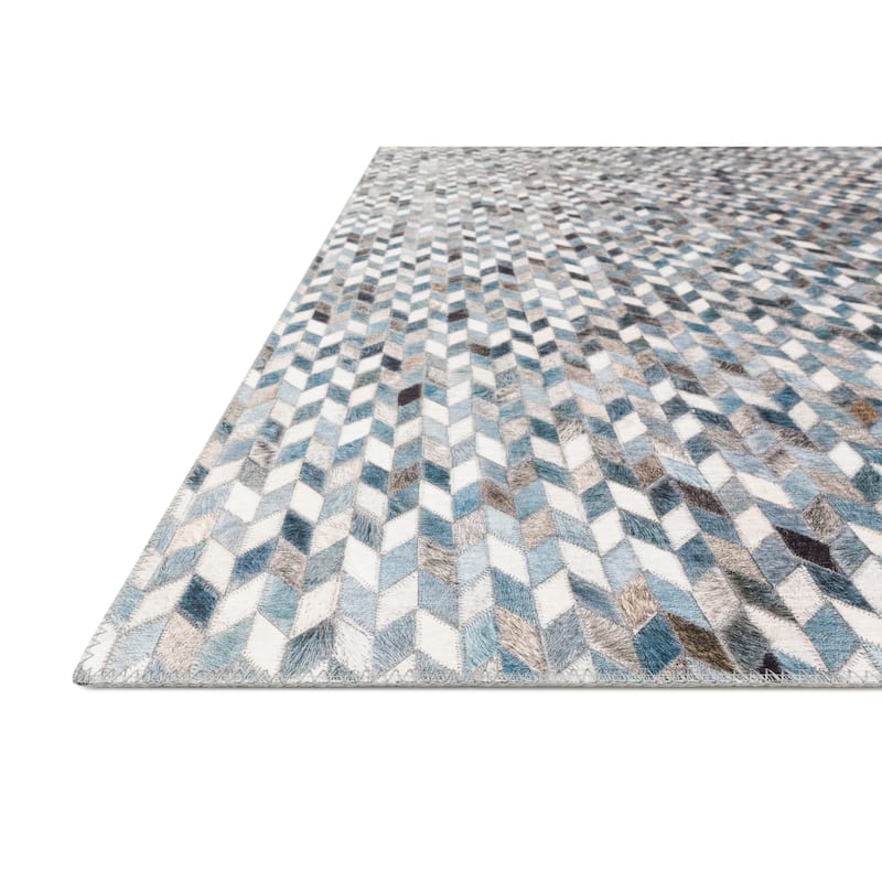 Alexander Home Davide Printed Geometric Faux Cowhide Area Rug
