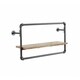 preview thumbnail 3 of 5, Romi Industrial Sand Black Metal Pipe Wall Shelf by Furniture of America 27.5"W x 7.25"D x 16.25"H