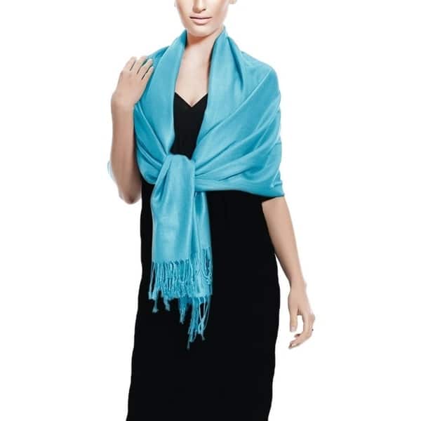 slide 1 of 1, Turquoise Pashmina Wrap