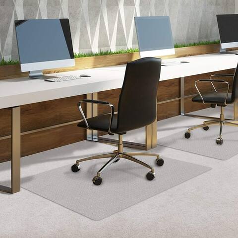 Moda Excellent Plus Home Office PVC Chair Mat Rectangle Shape with Studs