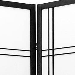 Handmade 3-Panel Wood and Rice Paper Double Cross Shoji Screen