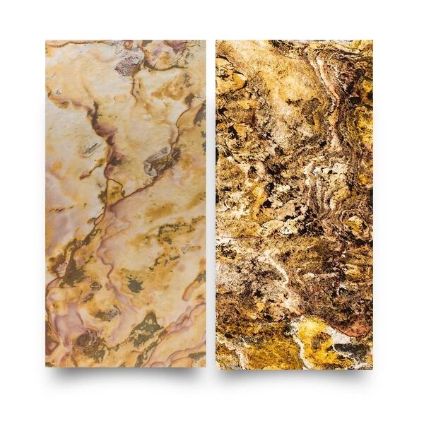 Sample KinglySlate Flexible Natural Stone Veneer Sheet Indian Autumn Rustic Slate Sample