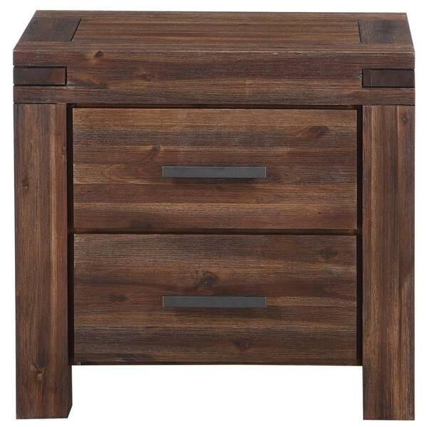 Shop Wooden Nightstand With Exposed Mortise And Tenon Corner