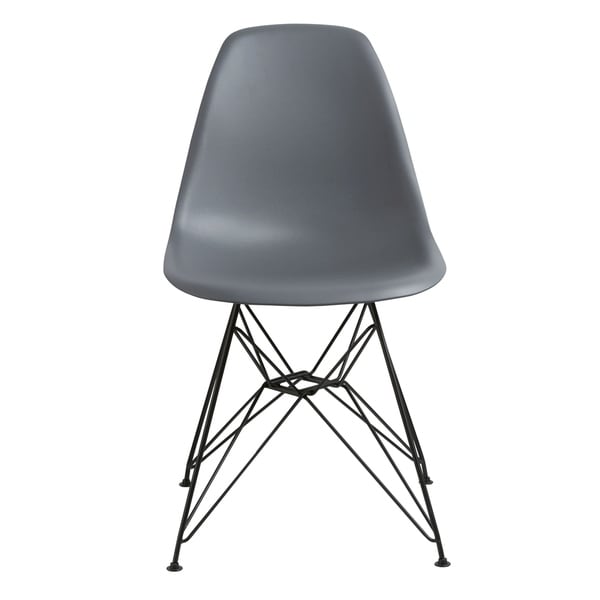 plastic chair with iron legs