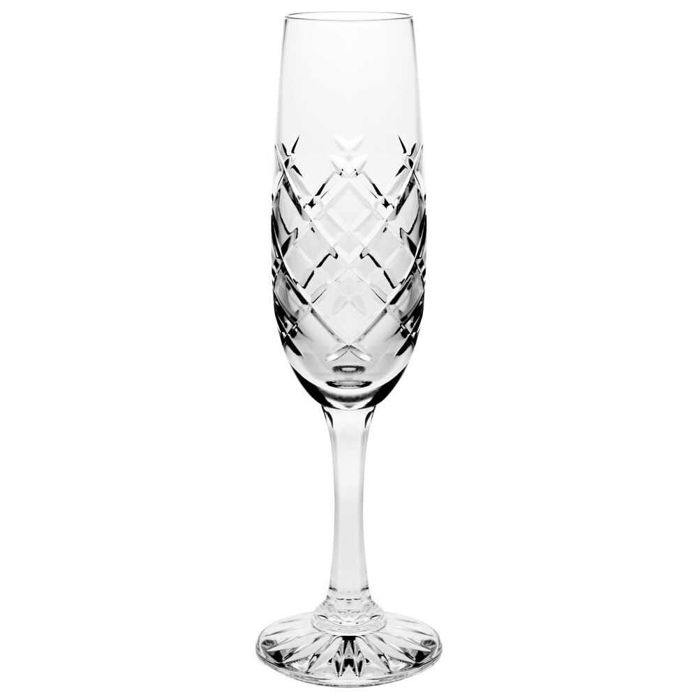 Set of 5 Emperor Multicoloured Crystal Champagne Glasses Incomplete Set 