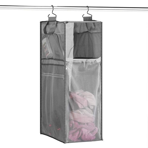 Shop Hanging Mesh Laundry Hamper and Storage, Collapsible Laundry