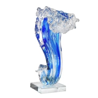 Pacific Wave Handcrafted Art Glass Sculpture